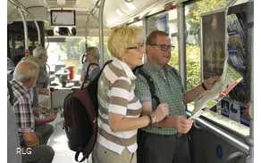 Wandertourenplanung im Bus