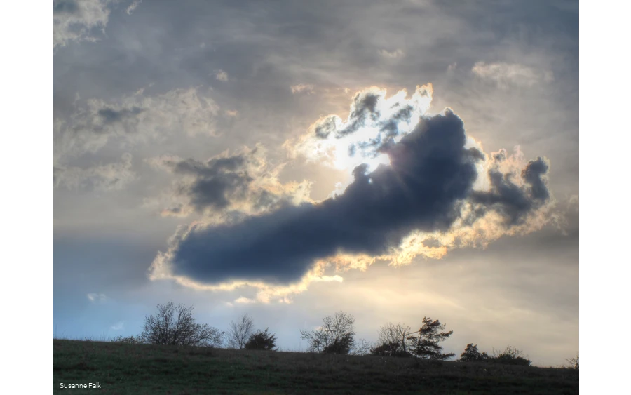 Gewitterwolke über dem Osterkopf