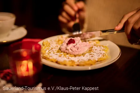 Waffel mit Quark