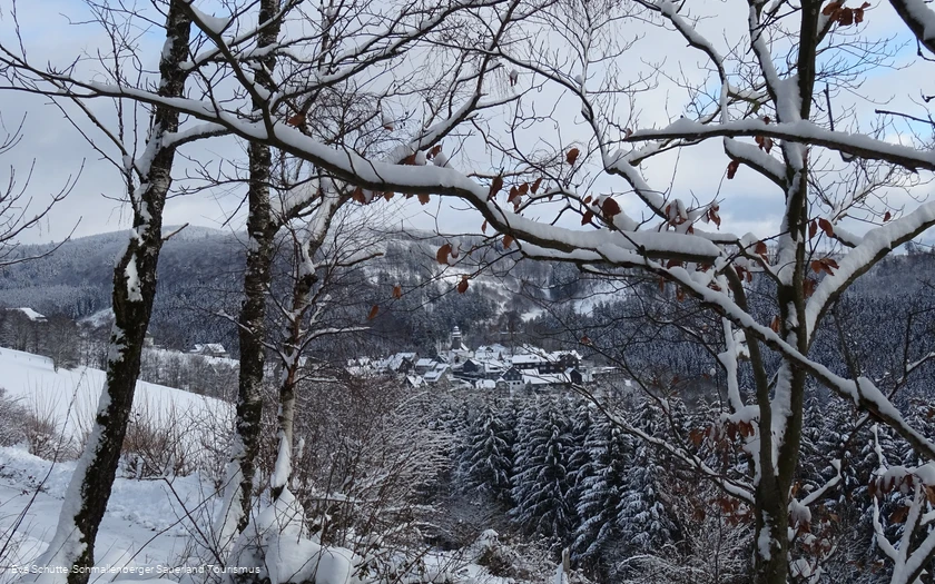 Blick auf den Ortskern von Nordenau