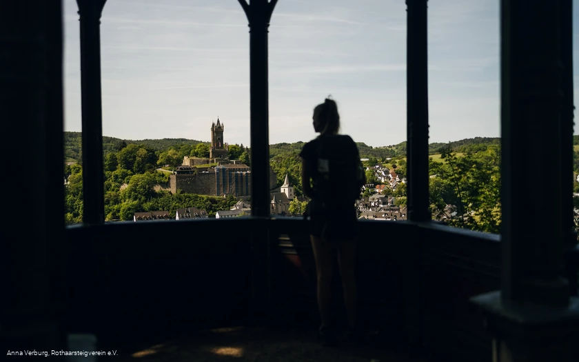 Ausblick vom Rothaarsteig auf Dillenburg