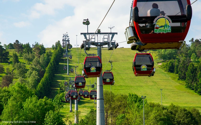 Ettelsberg-Seilbahn aus Richtung Talstation