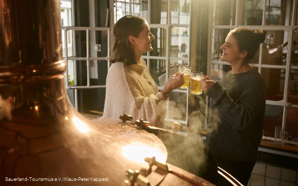 Bierprobe in der Brauerei in Eslohe