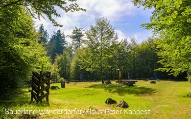 Blick auf das Femegericht oberhalb von Züschen
