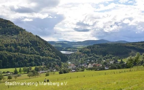 Blick auf Helminghausen und Diemelsee