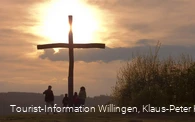 Gipfelkreuz bei Sonnenuntergang
