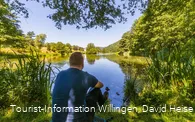 Wanderer bei der Rast am Strycksee 