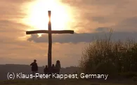 Gipfelkreuz Orenberg bei Sonnenuntergang