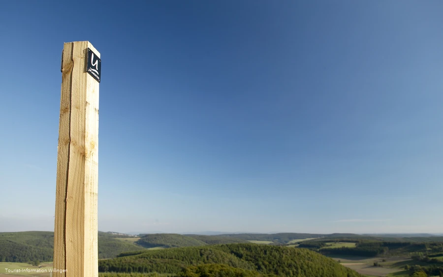 Wegweiser am Uplandsteig