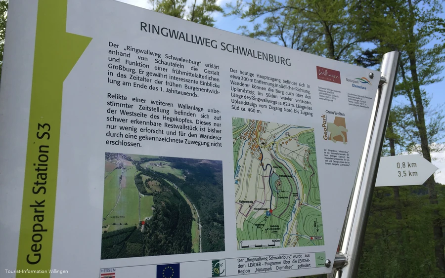 Geoparkstation am Ringwallweg Schwalenburg