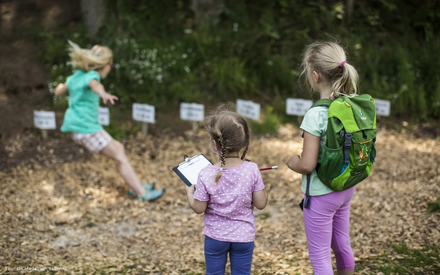 Familienspaziergang auf dem Motorikpfad in Medebach