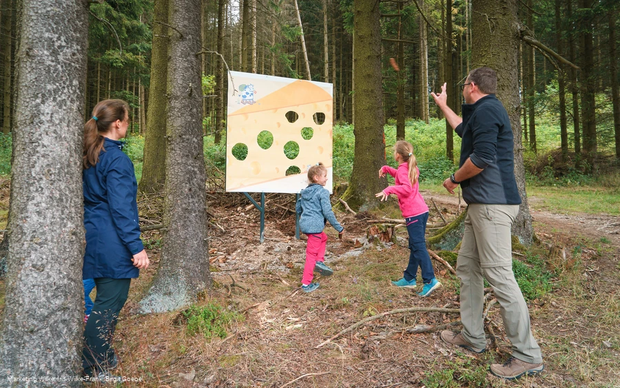 Käsewand am Milch-Erlebnispfad Usseln