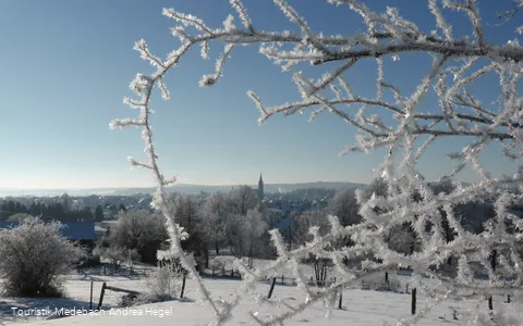 Blick auf Medebach im Winter