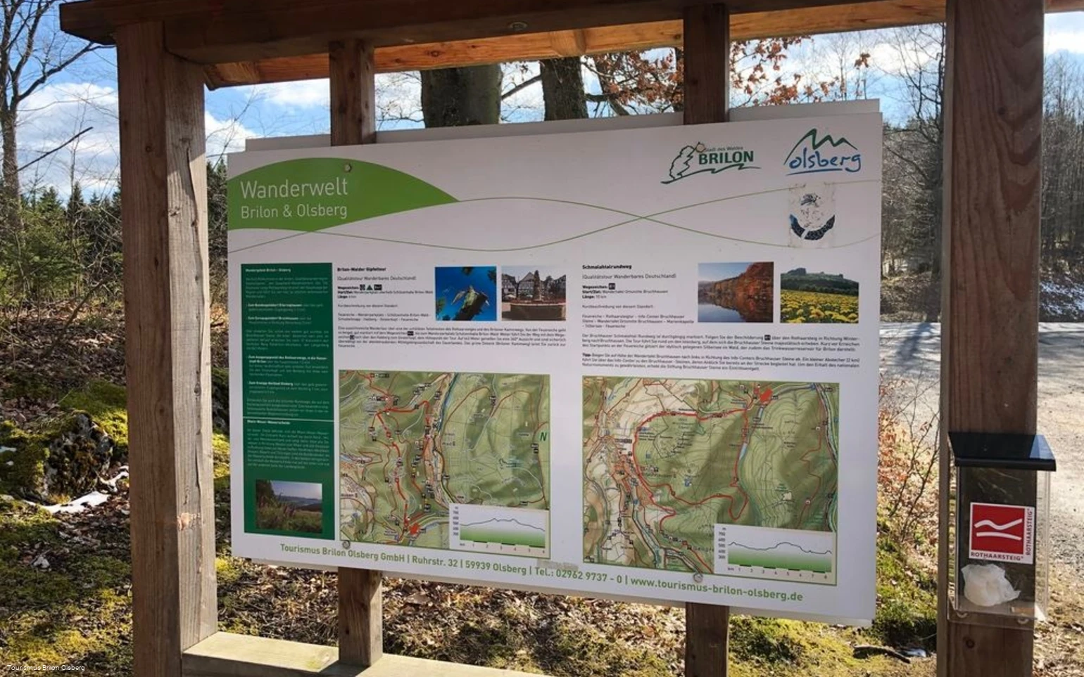 Wandertafel Rothaarsteig Feuereiche