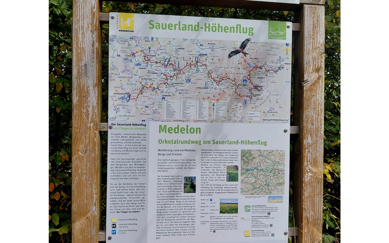 Infotafel zum Sauerland Höhenflug