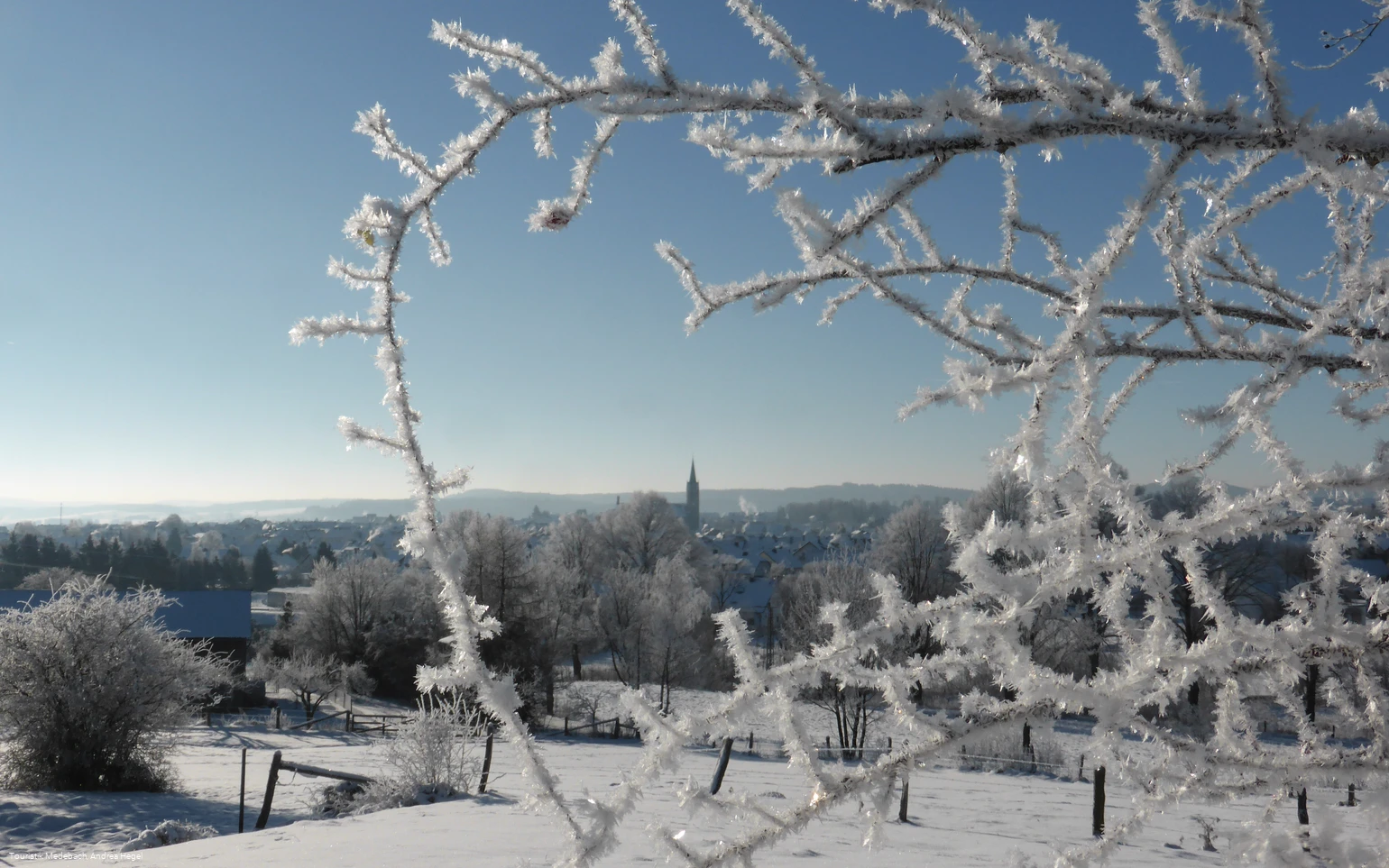 Blick auf Medebach im Winter