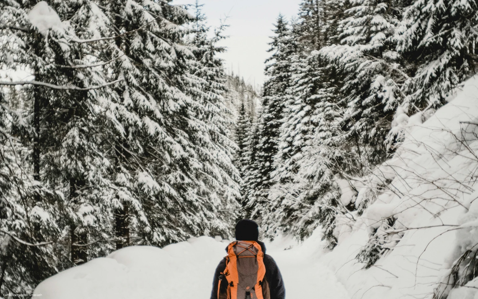 Person beim Winterwandern