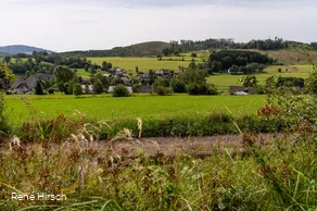 Blick auf die Ortsmitte von Rahrbach