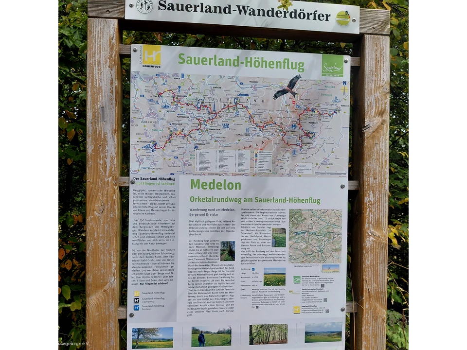 Infotafel zum Sauerland Höhenflug