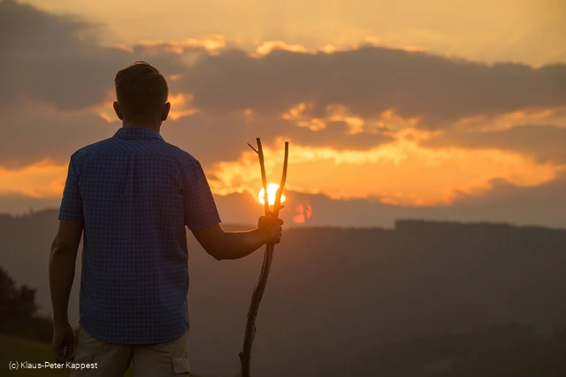 Sonnenuntergang am Uplaender Besinnungsweg