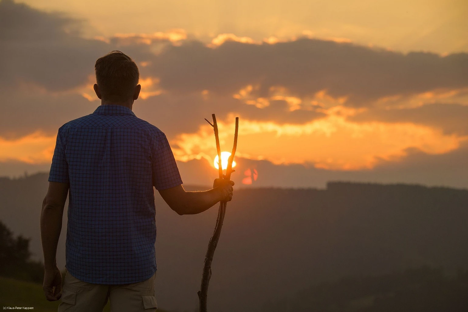 Sonnenuntergang am Uplaender Besinnungsweg