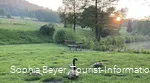 Stryckteich mit Enten bei Sonnenuntergang