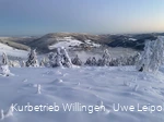 Winterlandschaft auf dem Ettelsberg mit Bergpanorama