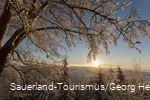Blick auf die Winterlandschaft im Sauerland