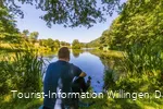 Wanderer bei der Rast am Strycksee 