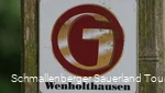 Wanderzeichen der Golddorf Route Wenholthausen