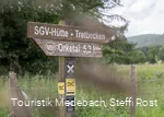 Wegweiser zum Tretbecken in Medebach-Glindfeld
