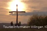 Gipfelkreuz bei Sonnenuntergang