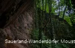 Blick auf die Felswand imSteinbruch Peperburg