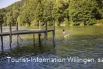 Kind beim Planschen im See in Bömighausen