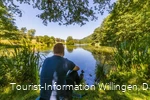 Wanderer bei der Rast am Strycksee 